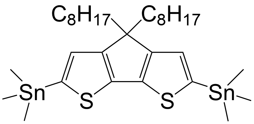 锡烷，1，1’-（4，4-二辛基-4H-环戊烷[2，1-b:3，4-b']二噻吩-2，6-二基）双[1，1，1-三甲基-/874633-50-8